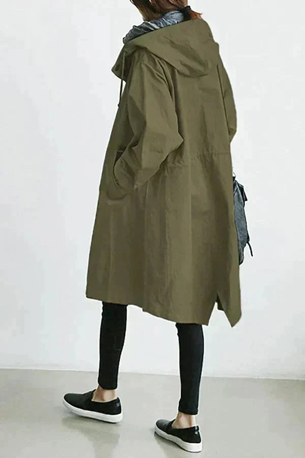 Women's Waterproof Hooded Oversized Trench Coat