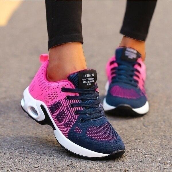 Women's Orthopedic Air Cushion Mesh Lace-Up Sneakers