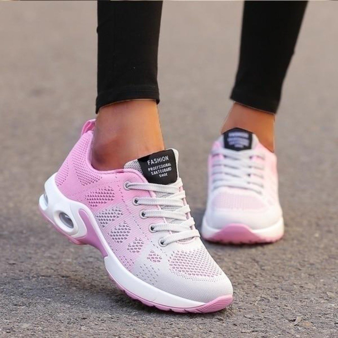 Women's Orthopedic Air Cushion Mesh Lace-Up Sneakers