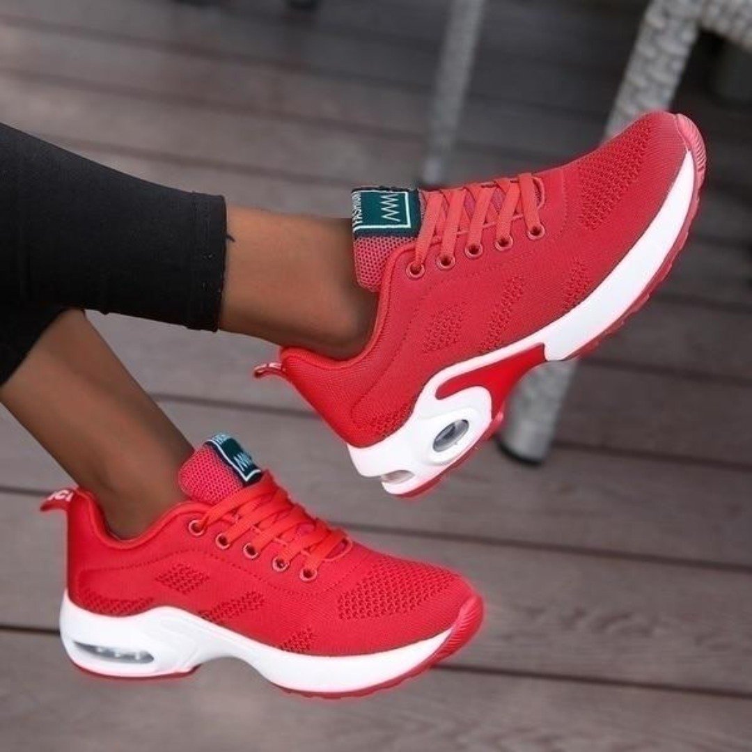 Women's Orthopedic Air Cushion Mesh Lace-Up Sneakers