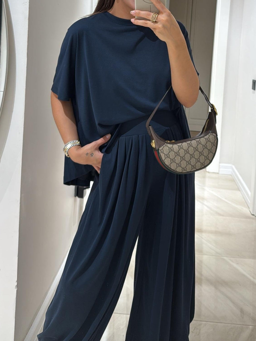 Leanne | Casual Top & Wide-Leg Pants Set