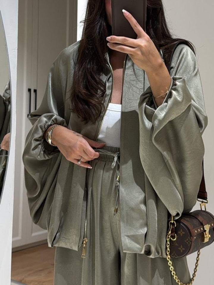 Maribel | Jacket + Drawstring Pants Casual Two-piece Suit