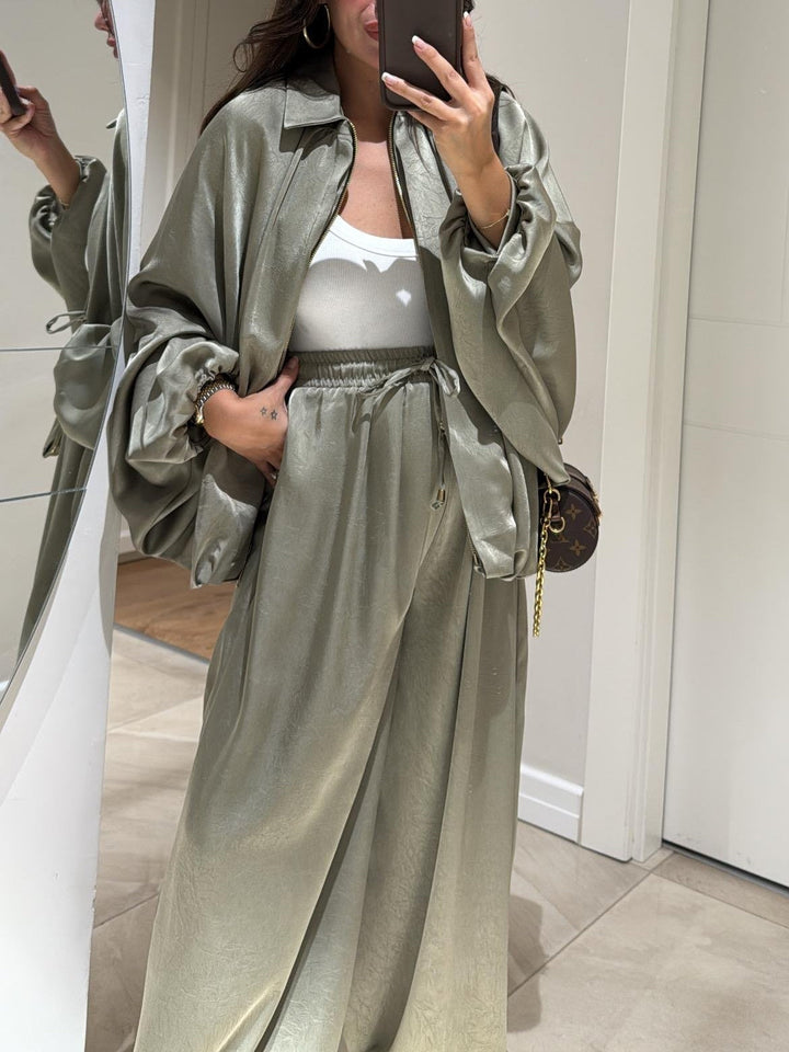 Maribel | Jacket + Drawstring Pants Casual Two-piece Suit