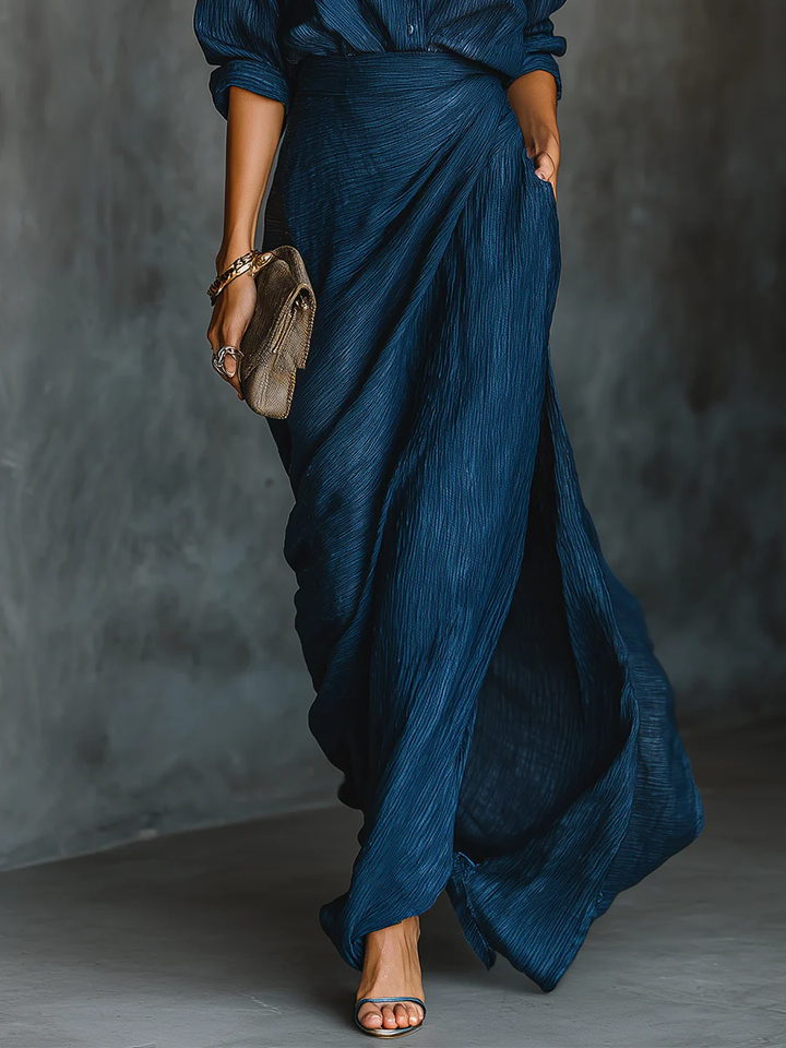 Lucille | Elegant Shirt & Long Skirt Set
