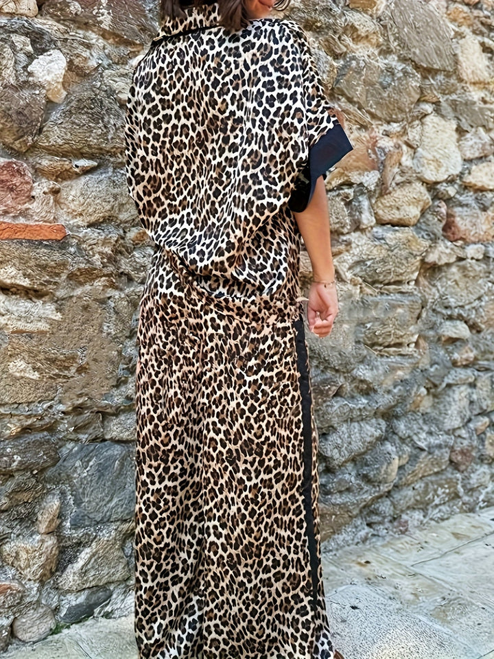 Maria | Fluid Leopard Print Wide Ensemble