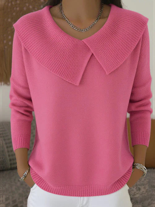 Sharon | Warm Sweater with a Soft Collar