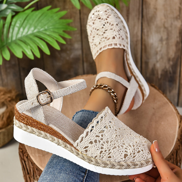 Women's Orthopedic Crochet Espadrille Sandals Adjustable