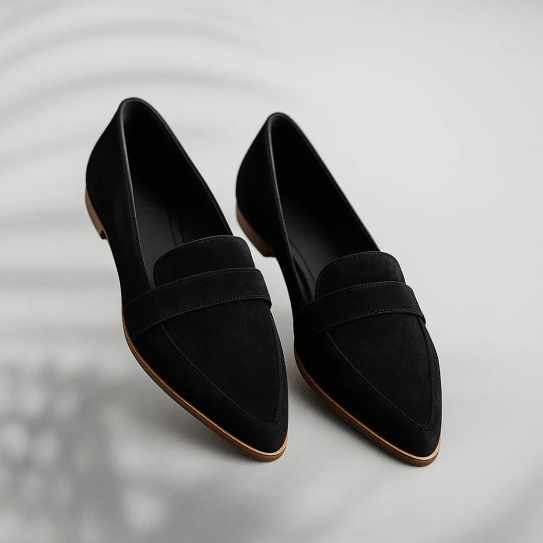 Women's Orthopedic Suede Pointed Toe Loafer Mule Slip-On