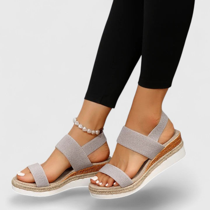 Women's Orthopedic Espadrille Wedge Sandals Elastic Strap