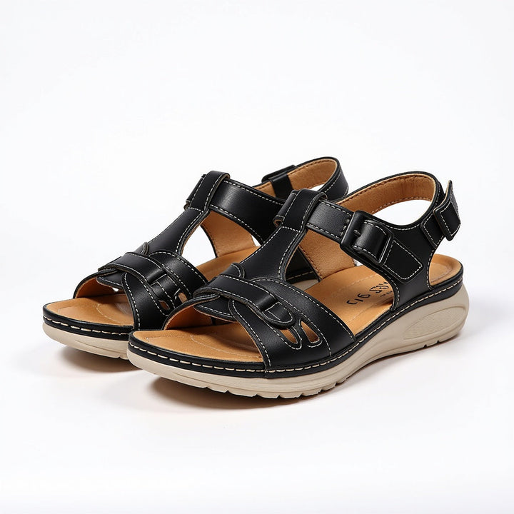 Orthopedic Arch Support Sandals Velcro Cutout Flat