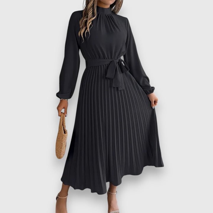 Rebecca | Elegant Pleated Midi Dress
