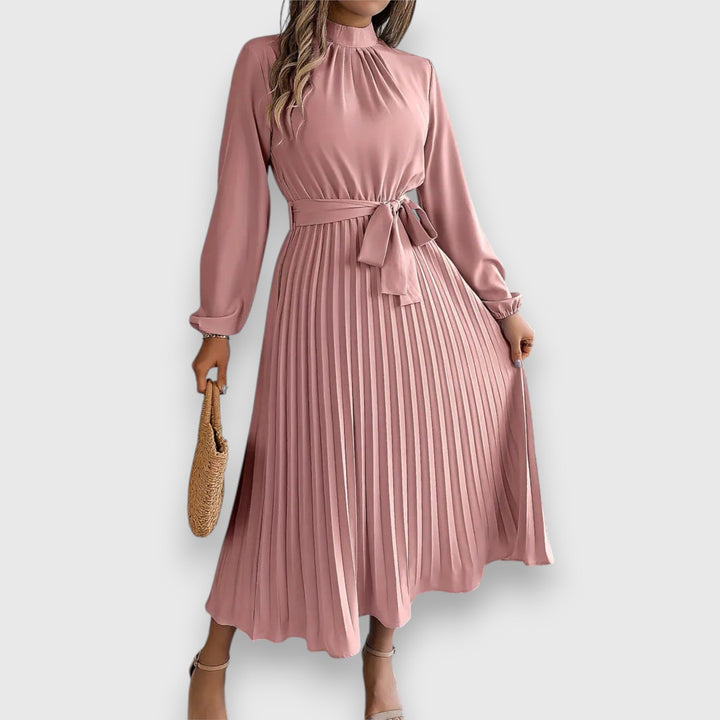 Rebecca | Elegant Pleated Midi Dress