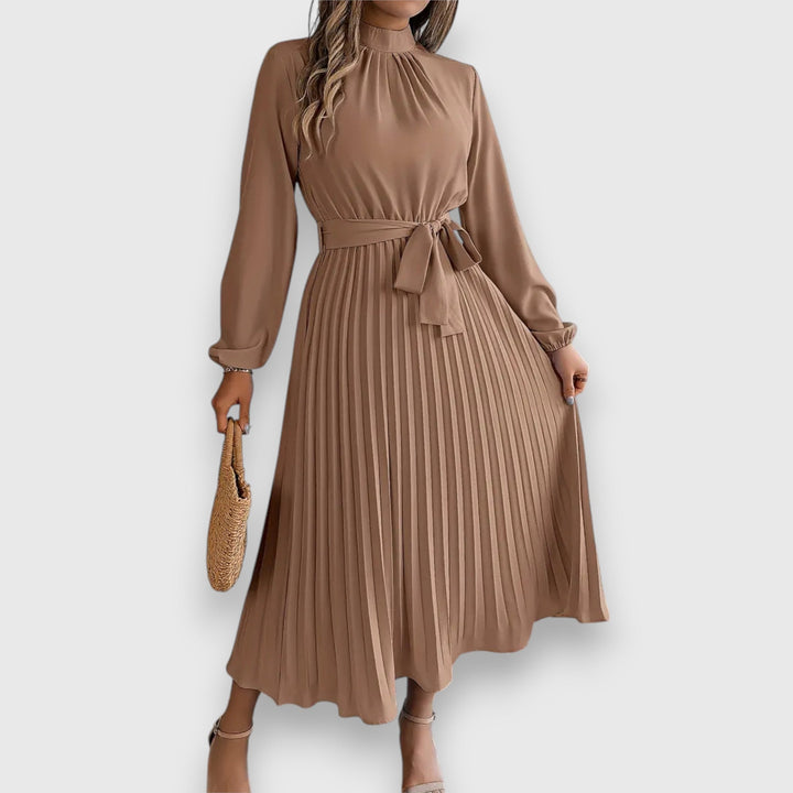 Rebecca | Elegant Pleated Midi Dress