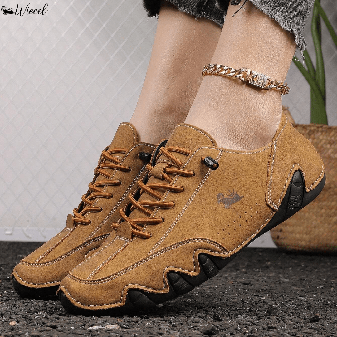 Women's Orthopedic Barefoot Leather Shoes Wide Toe Box