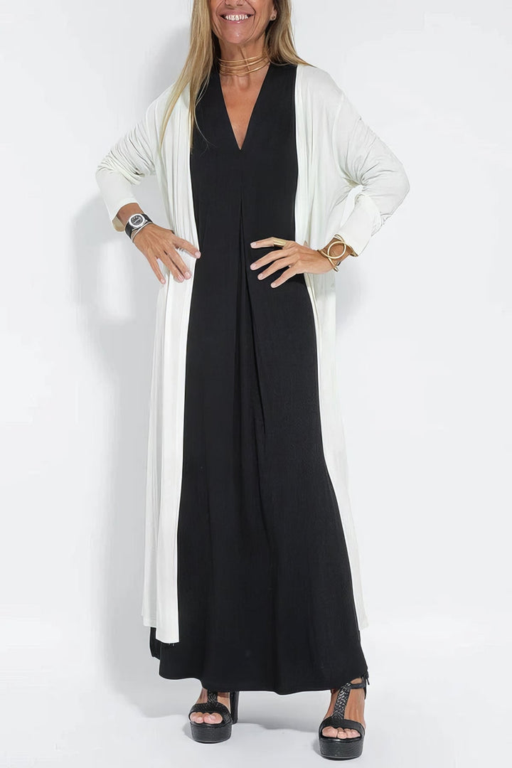 Juno | Elegant Long Dress with Coordinated Cardigan